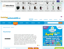 Tablet Screenshot of hummer.katalog-automobilu.cz