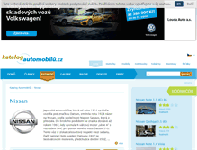 Tablet Screenshot of nissan.katalog-automobilu.cz